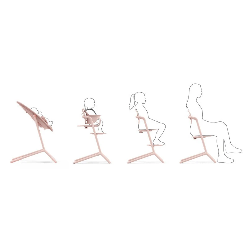 Chaise-haute Lemo 2 4en1 CYBEX Pearl Pink 4 Chaise-haute Lemo 2 4en1 CYBEX Pearl Pink – Image 2
