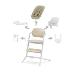 Chaise-haute Lemo 2 4en1 CYBEX Sand White