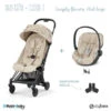 Duo Poussette Coya + Cloud T CYBEX Simply Flowers, Mid Beige -Cybex Soldes Magasin duo poussette coya cloud t cybex simply flowers mid beige