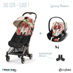Duo Poussette Coya + Cloud T CYBEX Spring Blossom