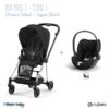 Duo Poussette Mios 3 + Cloud T CYBEX Chrome Black/Sepia Black