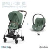 Duo Poussette Mios 3 + Cloud T Plus CYBEX Chrome Brown/Leaf Green -Cybex Soldes Magasin duo poussette mios 3 cloud t cybex chrome brownleaf green