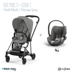 Duo Poussette Mios 3 + Cloud T CYBEX Matt Black/Mirage Grey