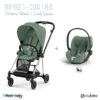 Duo Poussette Mios 3 + Cloud T Plus CYBEX Rosegold/Leaf Green -Cybex Soldes Magasin duo poussette mios 3 cloud t plus cybex rosegoldleaf green