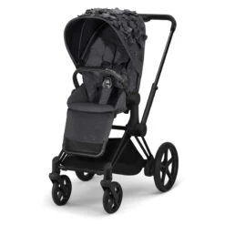 Poussette Complète EPriam 2 Matt Black CYBEX Simply Flowers Grey