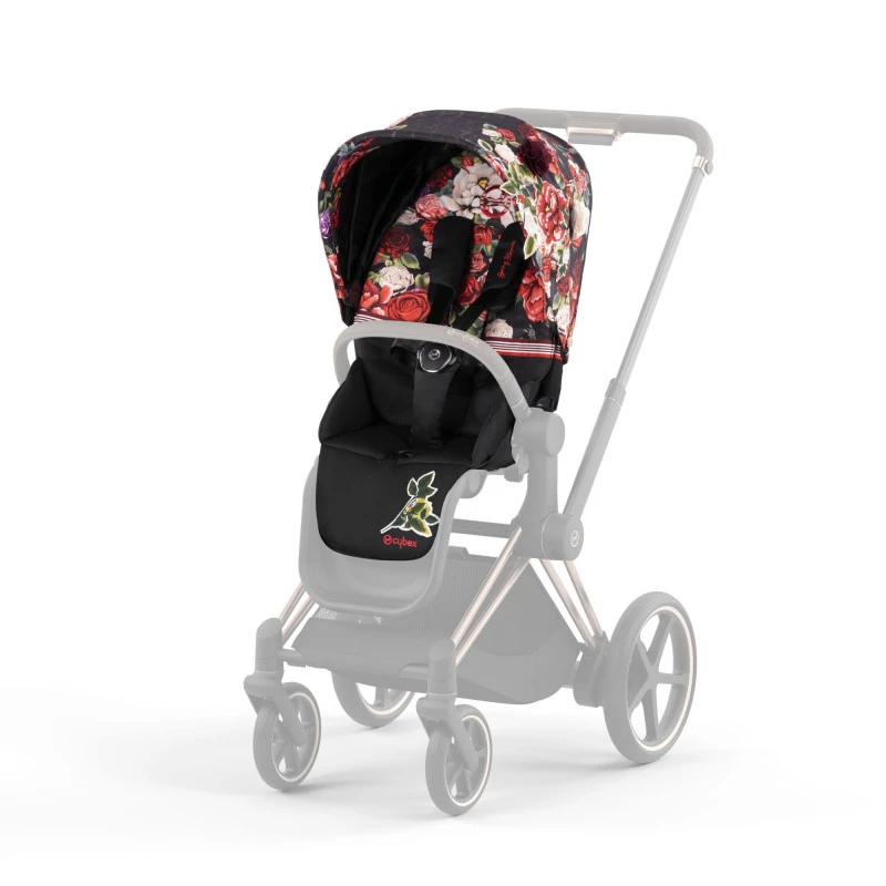 Poussette Complète EPriam 2 Rosegold CYBEX Spring Blossom Dark 4 Poussette Complète EPriam 2 Rosegold CYBEX Spring Blossom Dark – Image 2