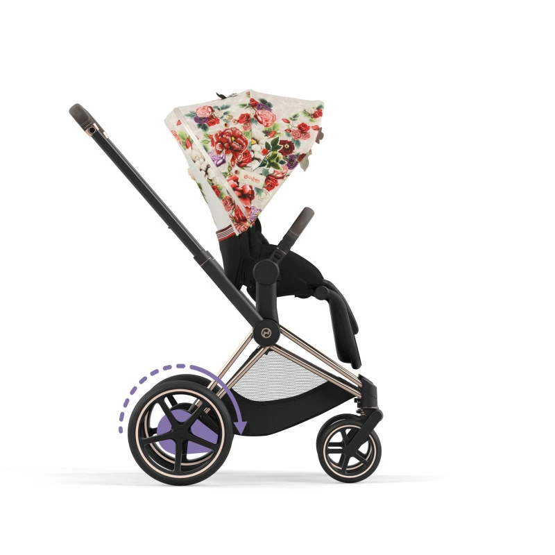 Poussette Complète EPriam 2 Rosegold CYBEX Spring Blossom Light 5 Poussette Complète EPriam 2 Rosegold CYBEX Spring Blossom Light – Image 3