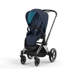Poussette Complète Priam 4 CYBEX Chrome Black/Nautical Blue