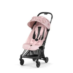 Poussette Coya Matt Black CYBEX Simply Flowers, Light Pink -Cybex Soldes Magasin poussette coya matt black cybex simply flowers light pink 6