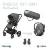 Trio Poussette Balios S Lux + Siège Aton 5 + Nacelle Cocoon S CYBEX Black/Soho Grey