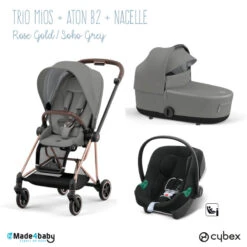 Trio Mios 3 + Nacelle + Aton B2 CYBEX Rosegold/Soho Grey - Volcano