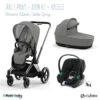 Trio Poussette EPriam 2 + Nacelle + Aton B2 CYBEX Chrome Black/Soho Grey - Volcano