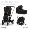 Trio Poussette EPriam 2 + Nacelle + Aton B2 CYBEX Chrome Brown/Deep Black - Volcano -Cybex Soldes Magasin trio poussette epriam 2022 nacelle aton b2 cybex chrome browndeep black volcano