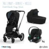 Trio Poussette EPriam 2 + Nacelle + Aton B2 CYBEX Matt Black/Deep Black - Volcano -Cybex Soldes Magasin trio poussette epriam 2022 nacelle aton b2 cybex matt blackdeep black volcano