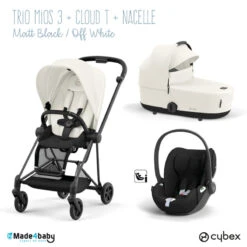 Trio Poussette Mios 3 + Nacelle + Cloud T CYBEX Matt Black/Off White