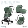 Trio Poussette Mios 3 + Nacelle + Cloud T Plus CYBEX Chrome Black/Leaf Green -Cybex Soldes Magasin trio poussette mios 3 nacelle cloud t plus cybex chrome blackleaf green