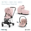 Trio Poussette Mios 3 + Nacelle + Cloud T Plus CYBEX Chrome Brown/Peach Pink