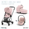 Trio Poussette Mios 3 + Nacelle + Cloud T Plus CYBEX Matt Black/Peach Pink -Cybex Soldes Magasin trio poussette mios 3 nacelle cloud t plus cybex matt blackpeach pink