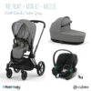 Trio Poussette Priam 4 + Nacelle + Aton B2 CYBEX Matt Black/Soho Grey - Volcano -Cybex Soldes Magasin trio poussette priam 2022 nacelle aton b2 cybex matt blacksoho grey volcano