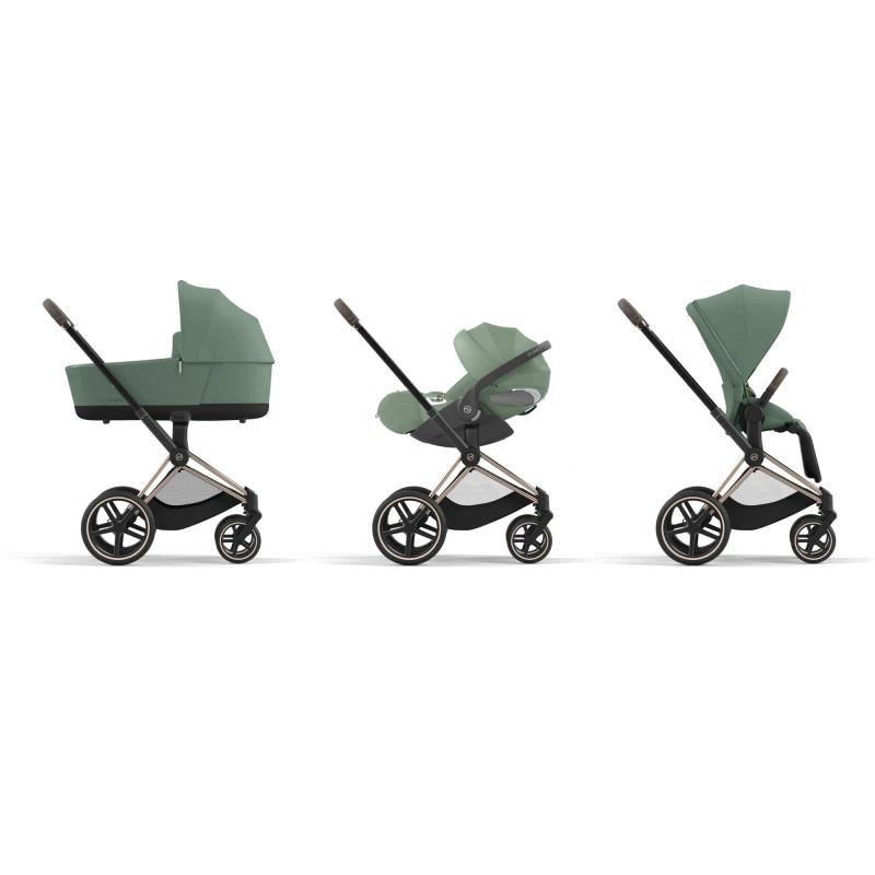 Trio Poussette Priam 4 + Cloud T Plus I-Size + Nacelle CYBEX RoseGold/Leaf Green 5 Trio Poussette Priam 4 + Cloud T Plus I-Size + Nacelle CYBEX RoseGold/Leaf Green – Image 3