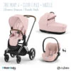 Trio Poussette Priam 4 + Cloud T Plus I-Size + Nacelle CYBEX Chrome Brown/Peach Pink