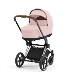 Trio Poussette Priam 4 + Cloud T Plus I-Size + Nacelle CYBEX Chrome Brown/Peach Pink -Cybex Soldes Magasin trio poussette priam 4 cloud t plus i size nacelle cybex rosesepia black 2