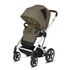 Trio Poussette Talos S Lux + Siège Aton 5 + Nacelle Cot S CYBEX Silver/Classic Beige -Cybex Soldes Magasin trio talos s luxeaton 5cot s 23